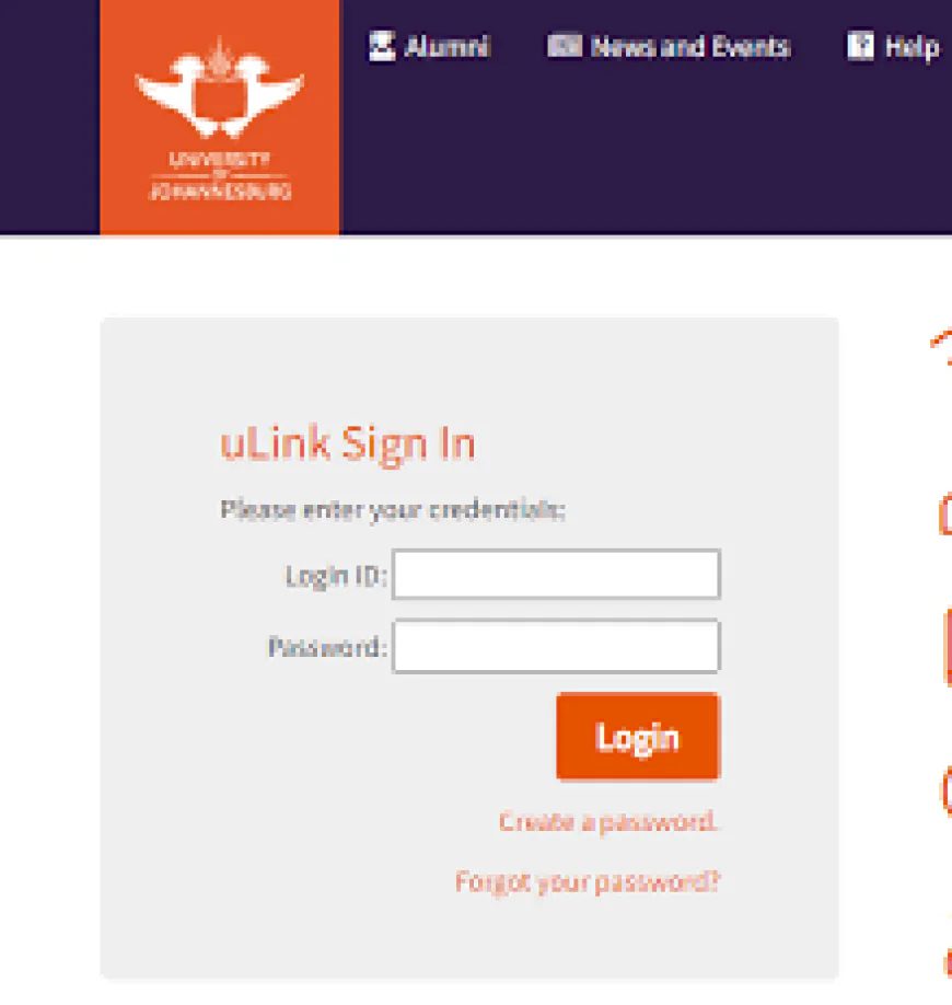 uLink Login in South Africa: UJ Student Guide
