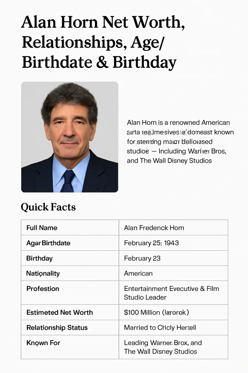 Alan Horn Net Worth, Relationships, Age/Birthdate & Birthday Facts