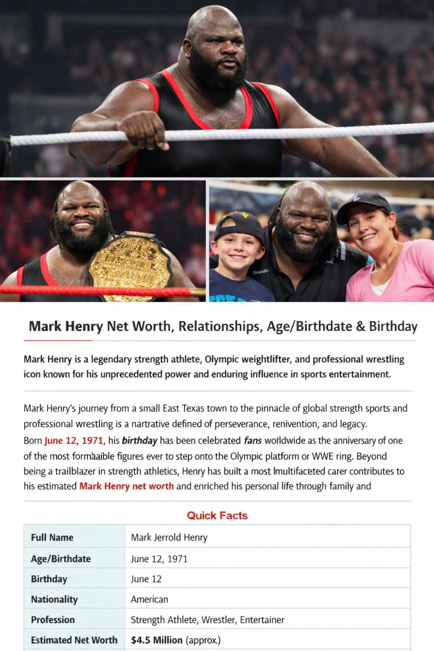 Mark Henry Net Worth, Relationships, Age/Birthdate & Birthday Facts