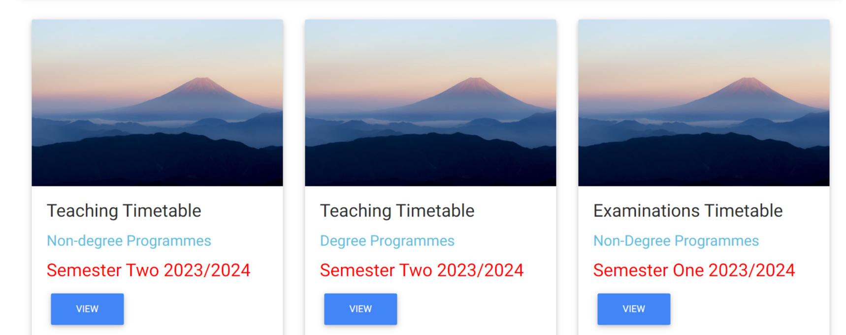 Mzumbe University Timetable