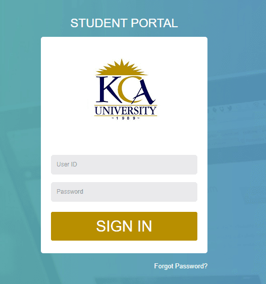 KCA Student Portal