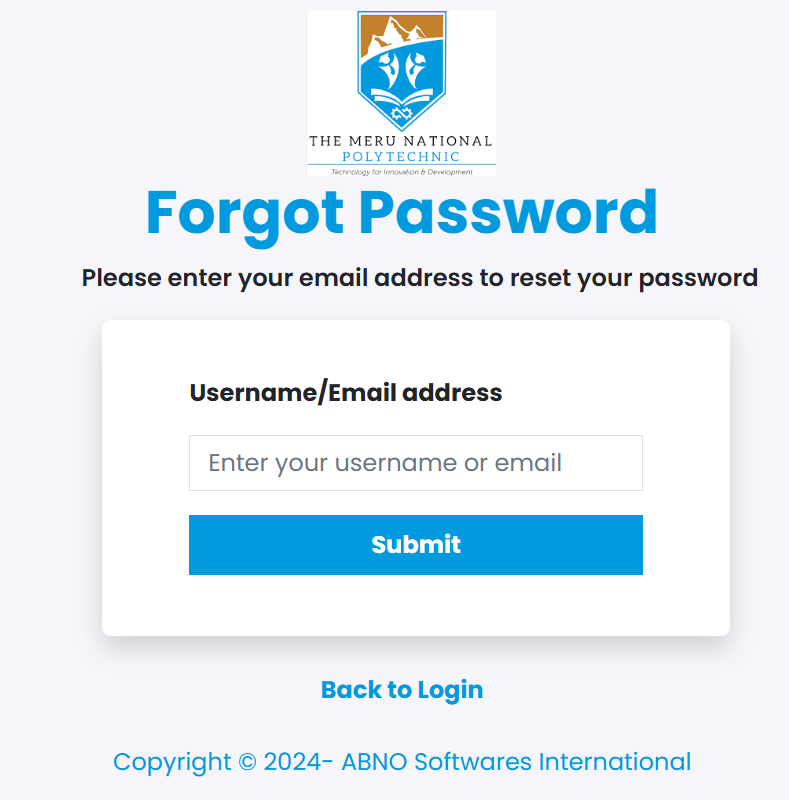 How to Use Meru National Polytechnic’s Student Portal