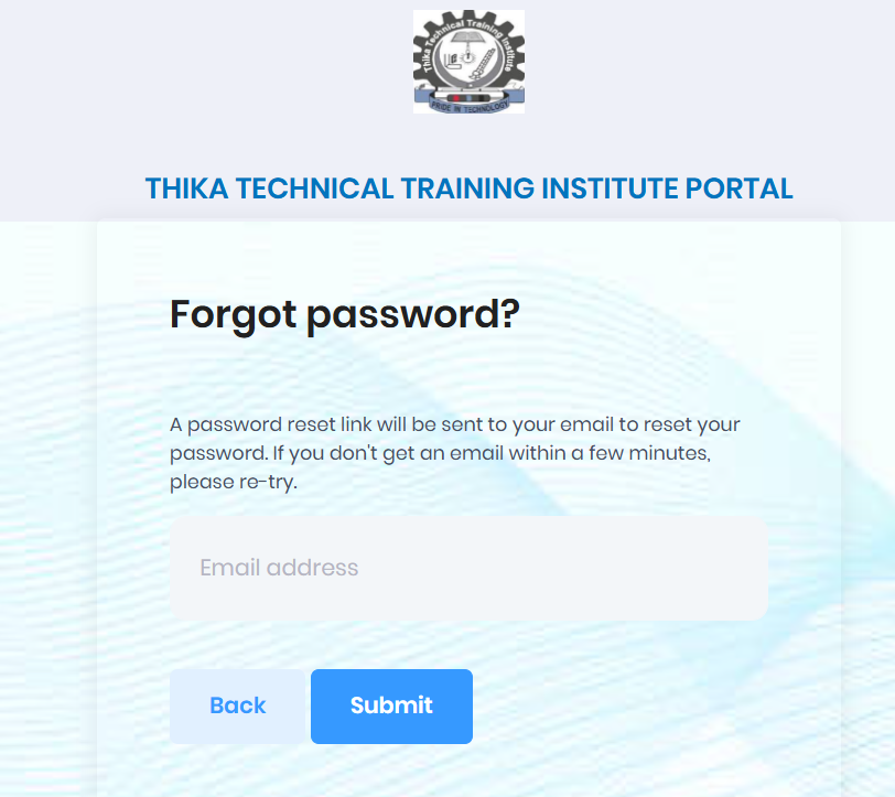Thika Technical Training Institute Student Portal