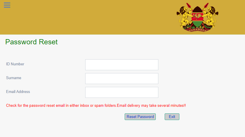 Login & Password Reset for PSCIMS Portal