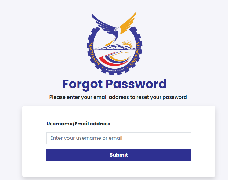 Resetting Your Password on the Machakos University Student Portal