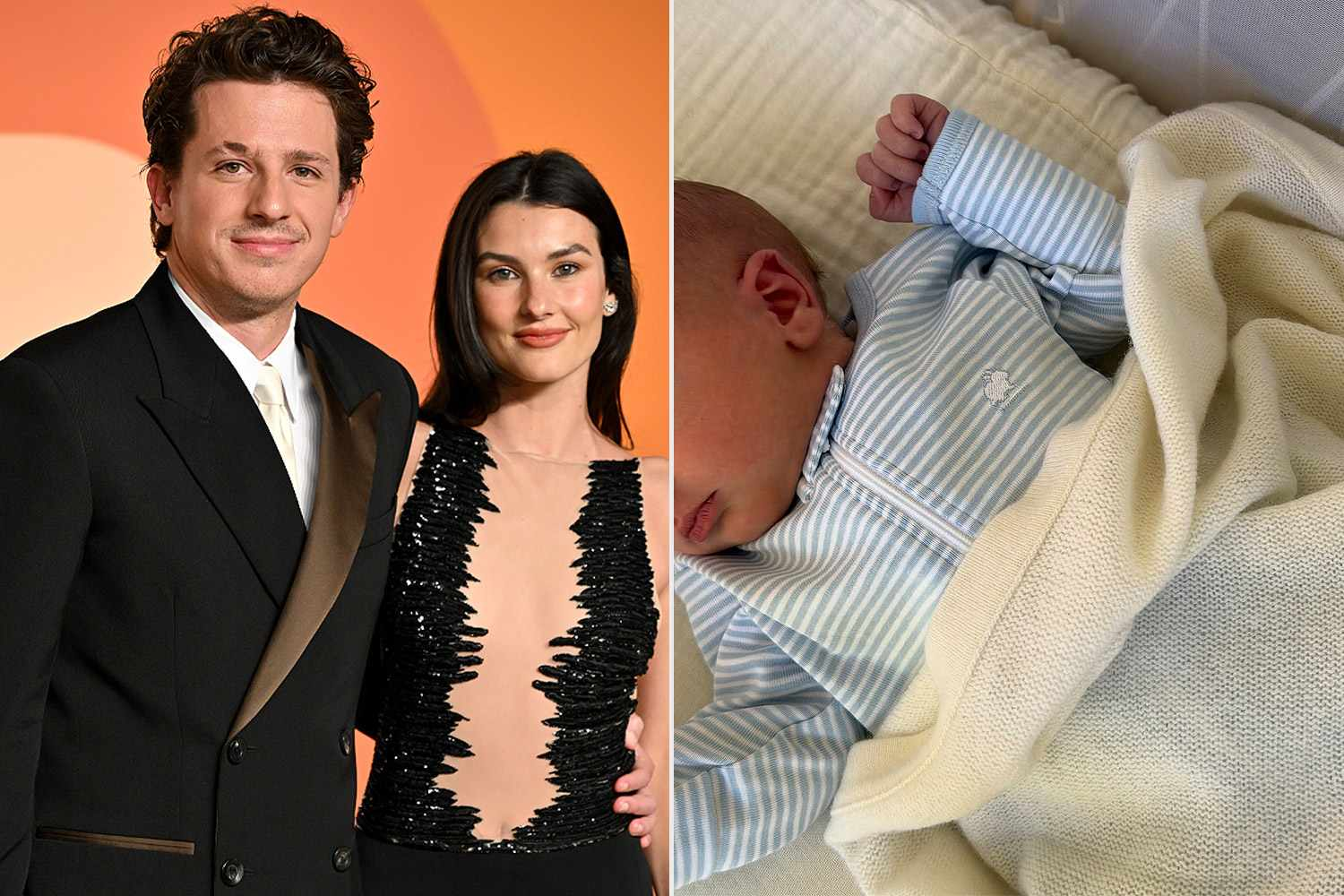 Charlie Puth shares emotional baby news with wife Brooke Sansone as they welcome their first child together.