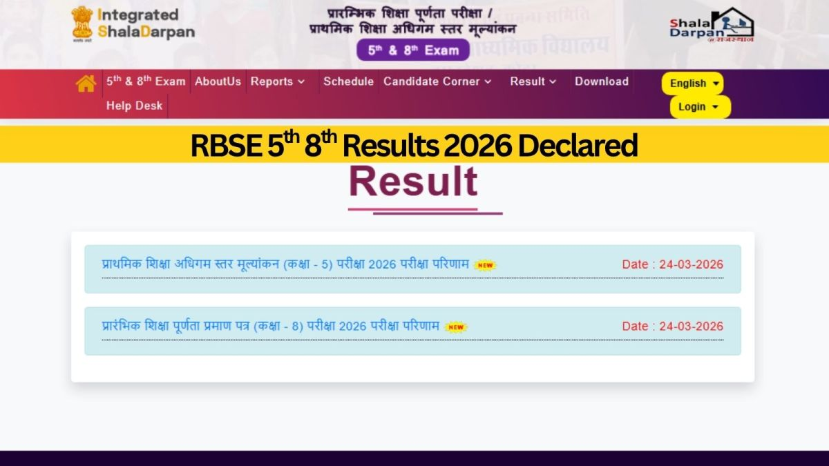 RBSE 8th Result 2026 Date, Time and How to Check
