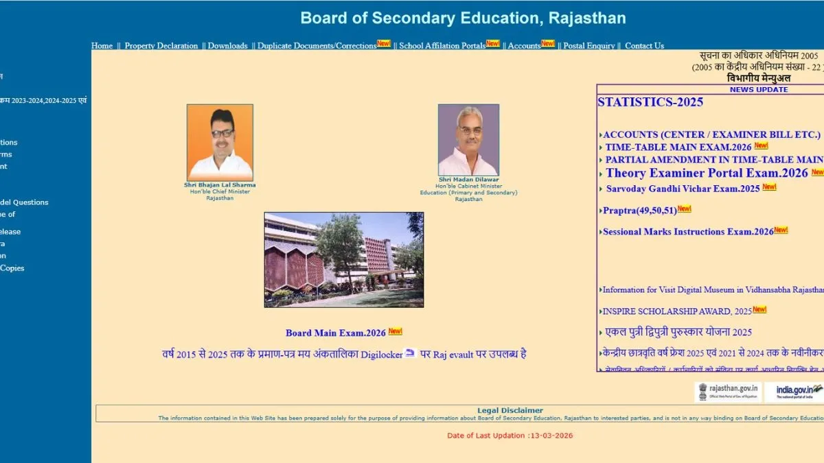 Rajasthan Board Class 10 Result 2026: Pass %, Toppers