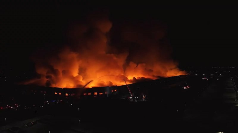 Ontario Fire Incident: Warehouse Blaze Sparks Response