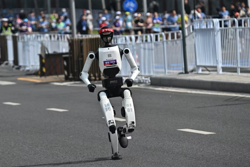 A humanoid robot by Honor wins a half marathon and breaks the human world record, marking a major breakthrough in robotics and AI.