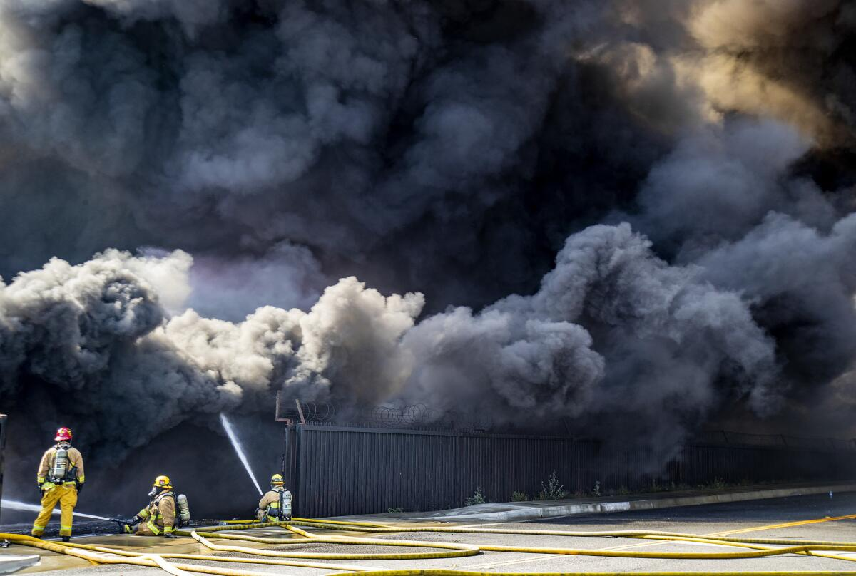 Ontario Fire Incident: Warehouse Blaze Sparks Response