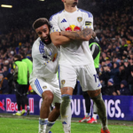 Leeds beat Man United 2-1 at Old Trafford as Okafor scores twice. Full match report, stats, red card controversy, and analysis.