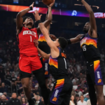 Durant leads Houston to 119-105 win over Suns with clutch shooting and leadership in emotional return game.