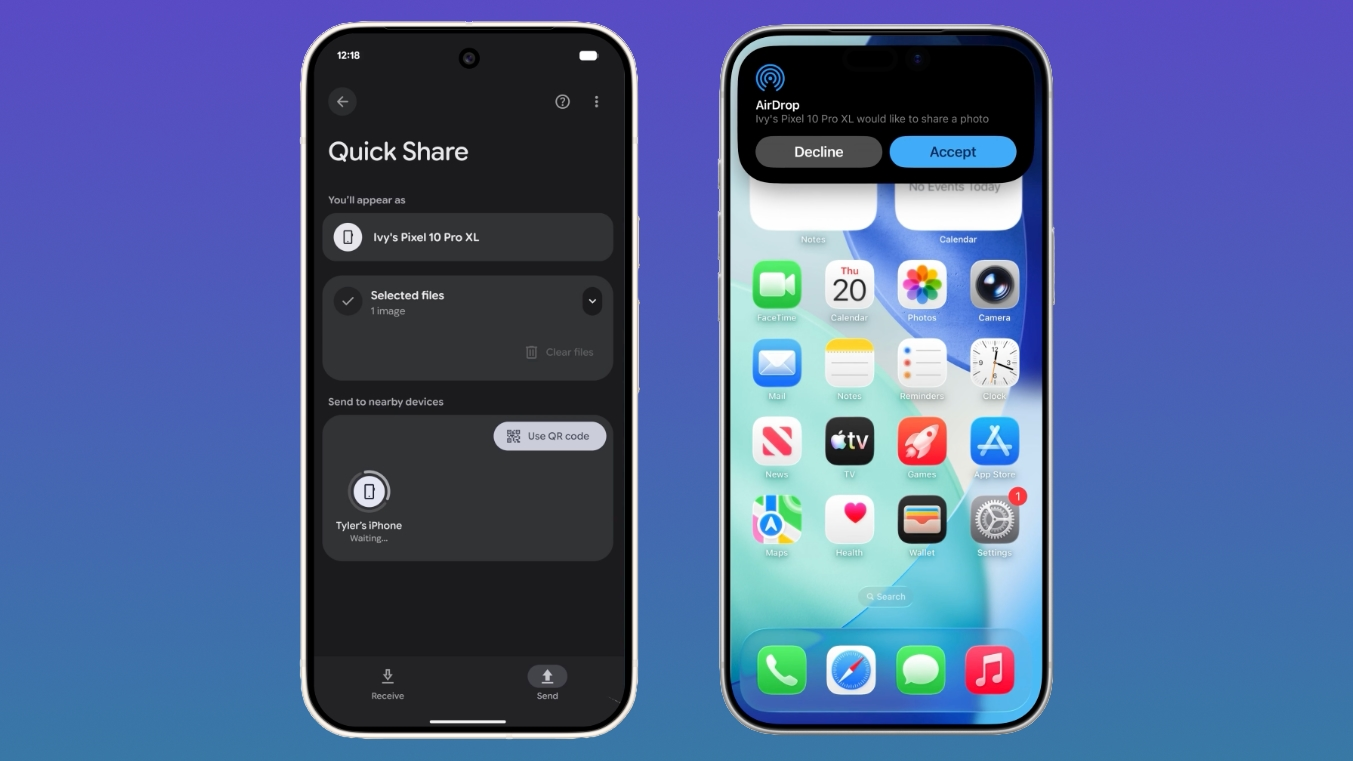 Google is bringing AirDrop support in Quick Share to Samsung, OnePlus, Oppo, and Honor phones. Here’s the full list of supported devices.