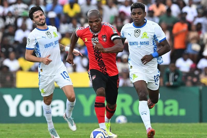 TS Galaxy stunned Mamelodi Sundowns 3-2 in Mbombela, opening the Betway Premiership title race for Orlando Pirates.
