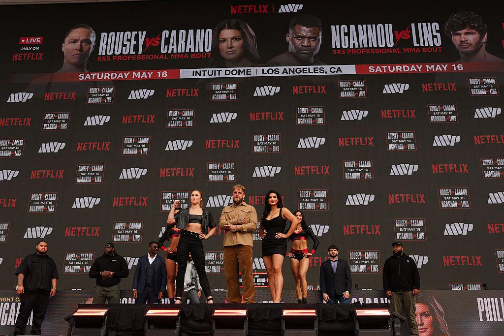Ronda Rousey submits Gina Carano in seconds while Francis Ngannou scores a brutal KO at Netflix’s first MVP MMA event.