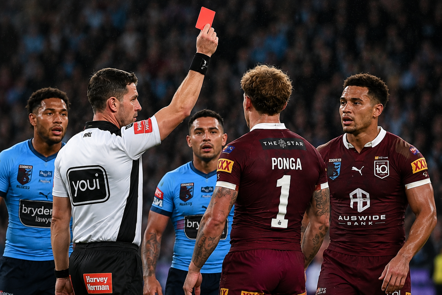 Kalyn Ponga’s controversial send-off against Tolu Koula sparked NSW’s historic 22-20 comeback win over Queensland in Origin I.