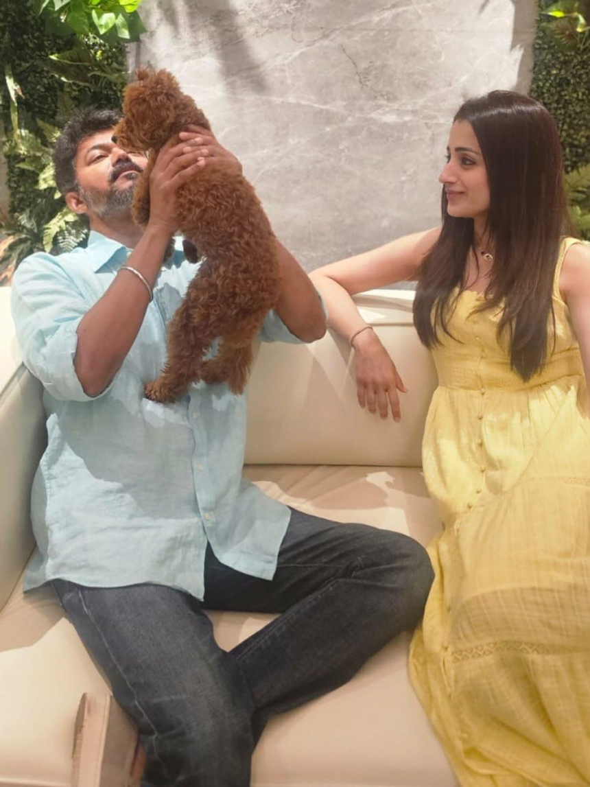 Trisha Krishnan visits Vijay on her birthday as TVK leads TN elections, sparking viral speculation and social media buzz.