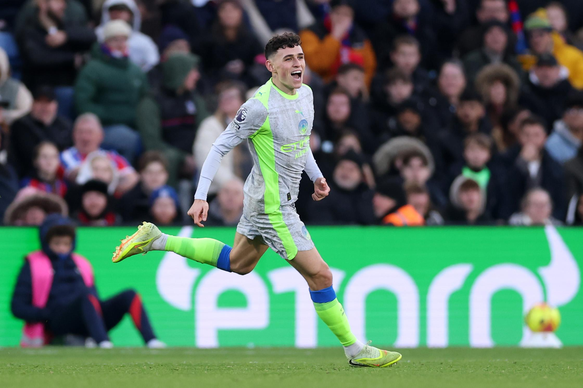 Manchester City beat Crystal Palace 3-0 as Phil Foden inspired Pep Guardiola’s side to stay within two points of Arsenal in the EPL title race.