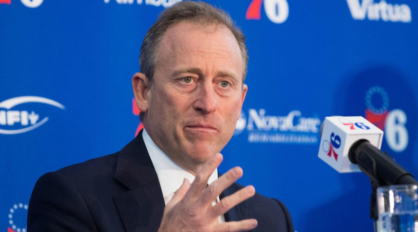 Josh Harris addresses frustrated 76ers fans after Daryl Morey’s exit as Bob Myers leads Philadelphia’s search for a new leader.
