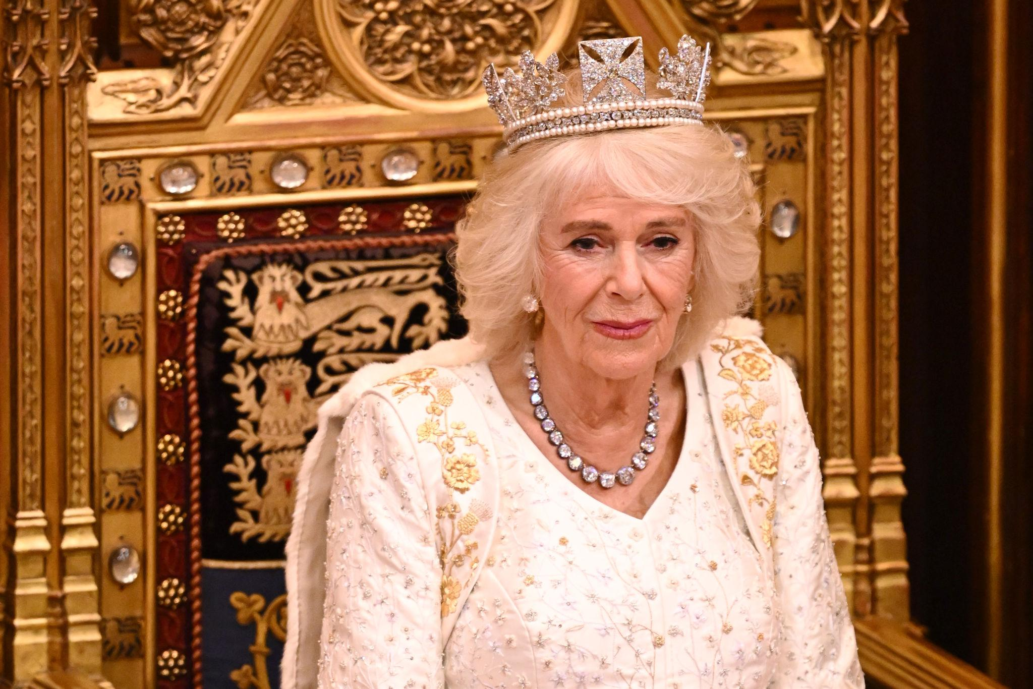 Queen Camilla wore the historic George IV State Diadem at the 2026 King’s Speech, joining King Charles at Parliament’s State Opening.