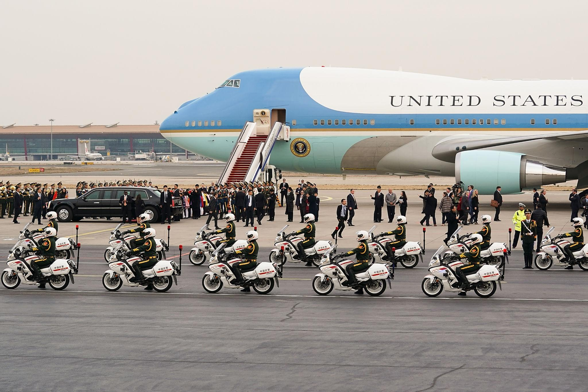 Trump arrives in Beijing for major talks with Xi on trade, Iran, Taiwan, AI technology and global economic stability.