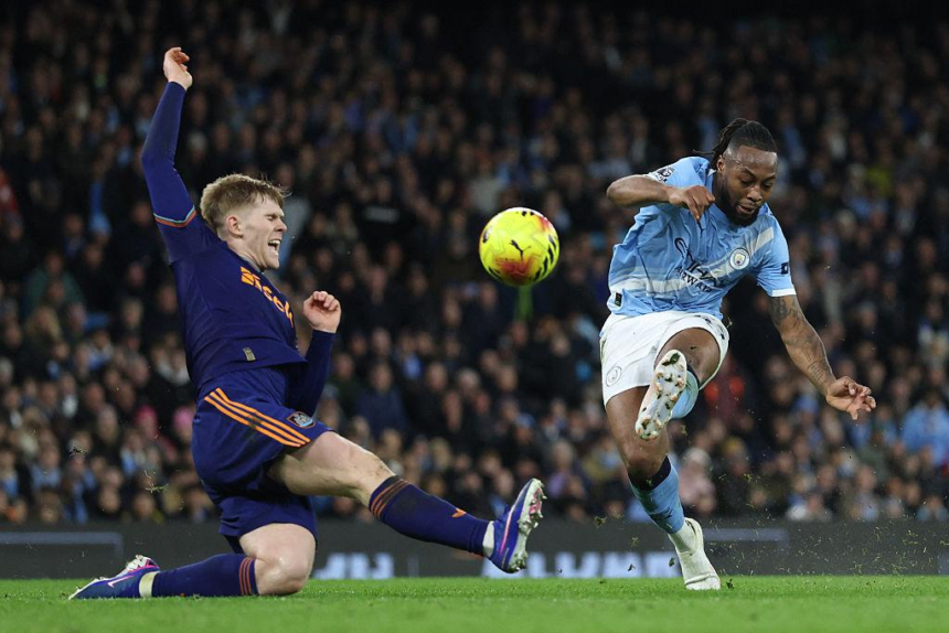 Antoine Semenyo scored in Manchester City’s 3-0 win over Crystal Palace as Pep Guardiola’s side stayed close to Arsenal in the title race.