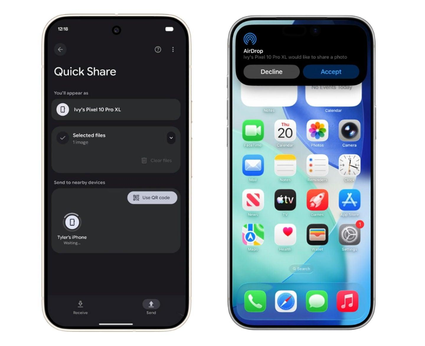 Google’s Quick Share now lets Android users send files to iPhones using QR codes with secure encrypted transfers.