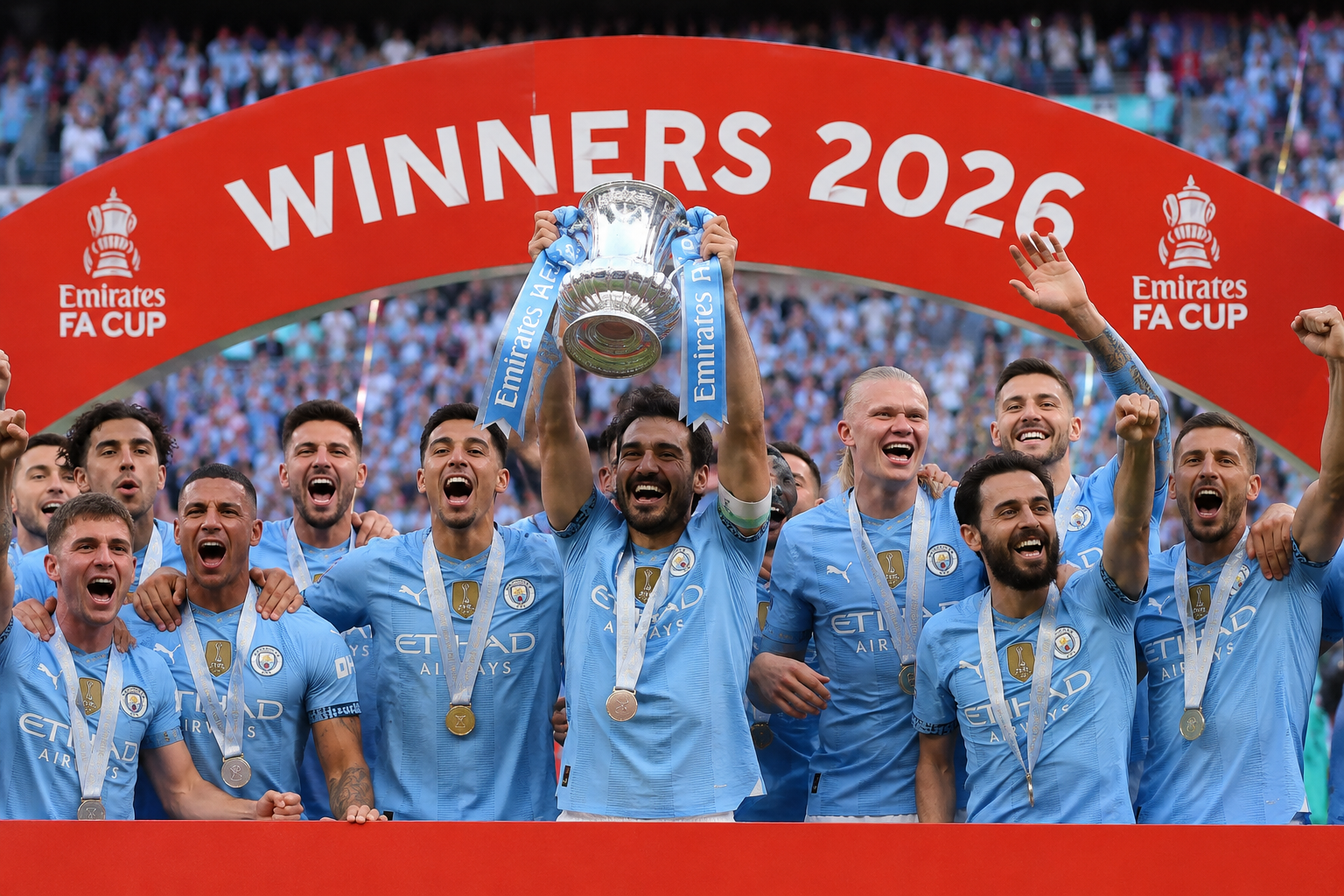 Antoine Semenyo’s stunning backheel gave Manchester City a 1-0 FA Cup final win over Chelsea at Wembley.