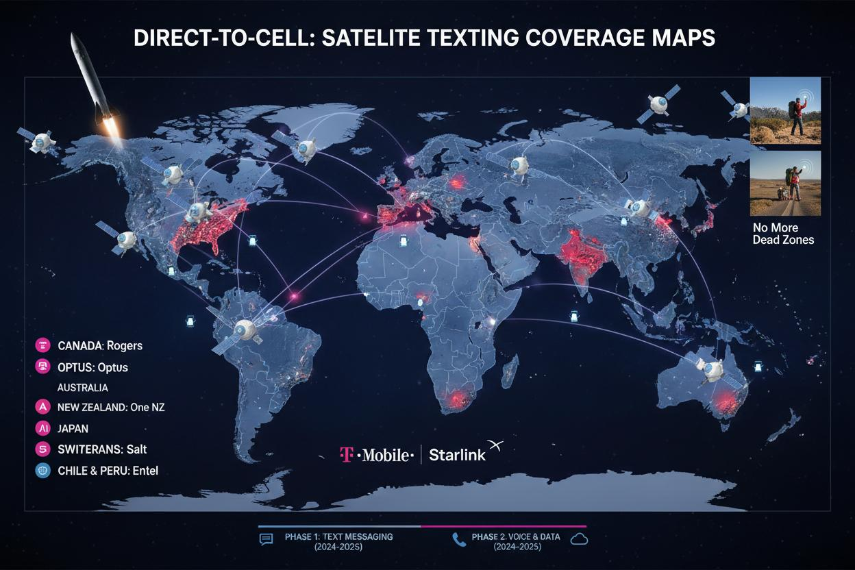 AT&T, T-Mobile and Verizon plan a satellite joint venture to reduce dead zones and improve mobile coverage in underserved U.S. areas.