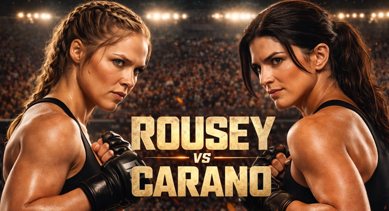Ronda Rousey submitted Gina Carano in 17 seconds during their historic MMA comeback fight streamed live on Netflix.